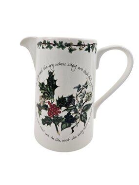 Portmeirion The Holly And The Ivy Pitcher 56oz Anwyl Cooper Willis Christmas